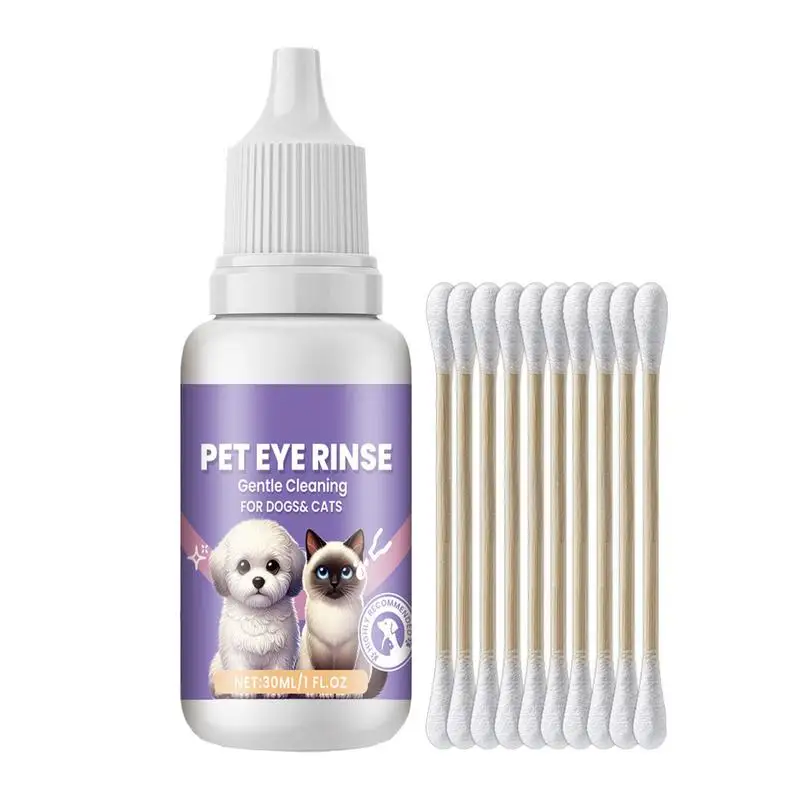 Cat & Dog Eye Wash Drops Pet Eye Cleaner Pet Eye Cleaner Dog Tear Stain Cleaner With Safe & Gentle Formula 30ml For Dogs Cats