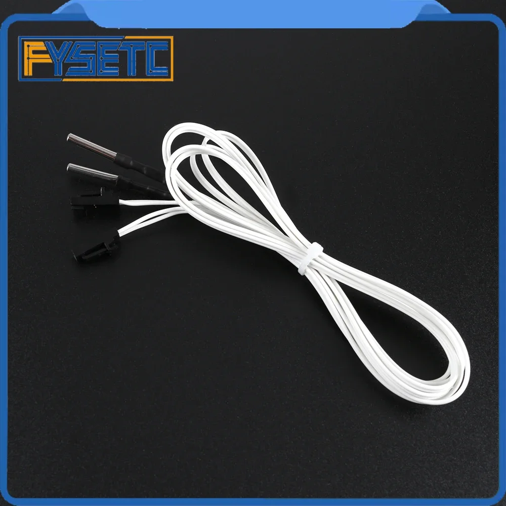 2pcs 3D Printer Parts HT-NTC100K Thermistor Temperature Sensor L 1M For 350 Degrees For Prusa i3 MK2S/MK3/MK3S Hotend Extruder
