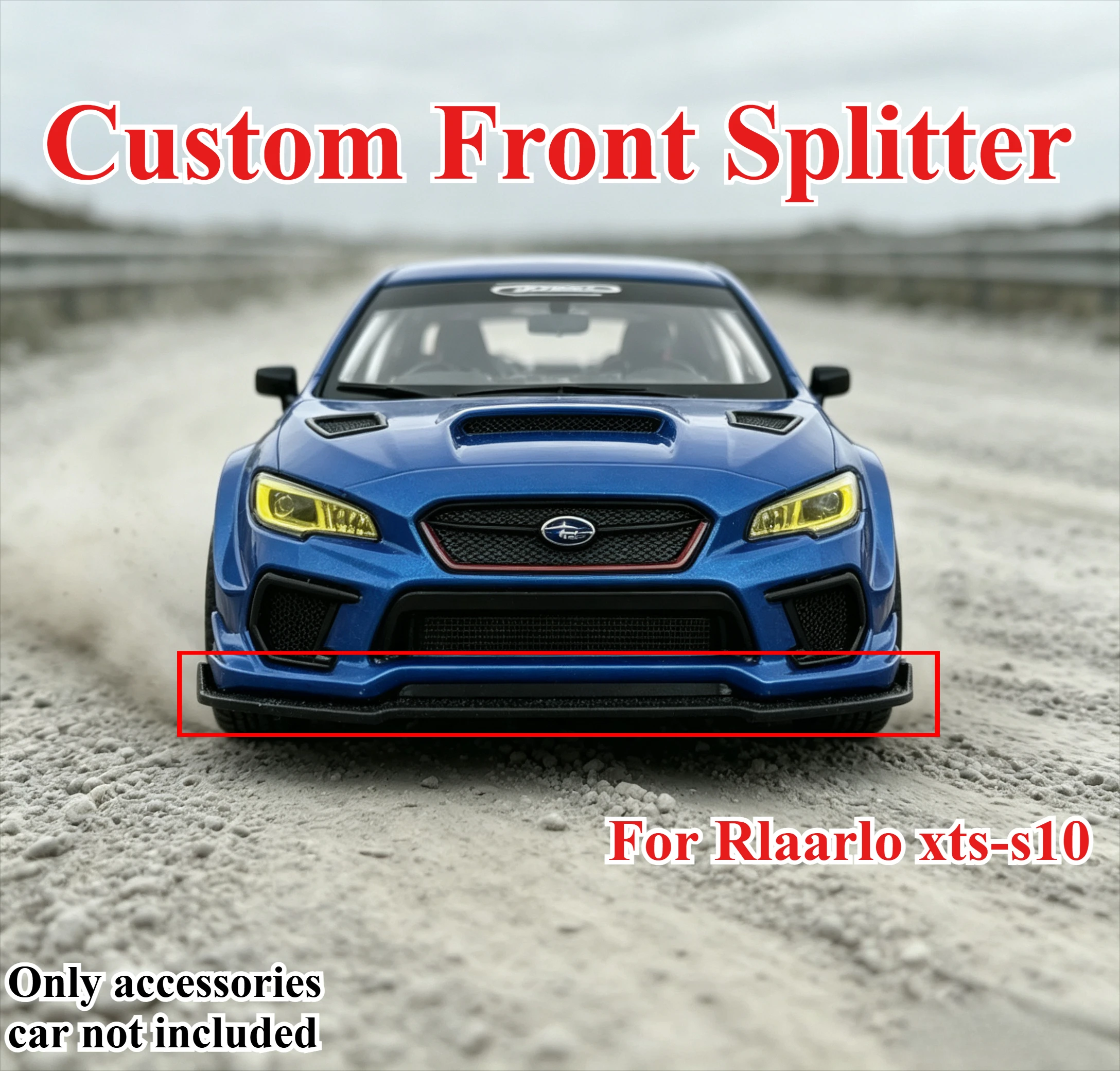 For Rlaarlo XTS-S10 1/10 RC Rally Vehicle Custom Front Aero Splitter Precise Installation Sport Racing Appearance Upgrade Parts