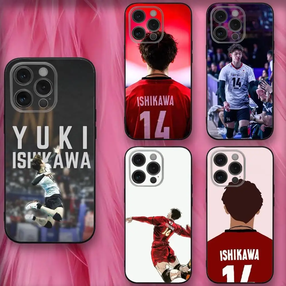 

Volleyball Y-Yuki I-Ishikawas Phone Case For iPhone 16,se4,15,14,13,12,11,Pro,X,XS,Max,XR,Plus,Mini Soft Black Cover