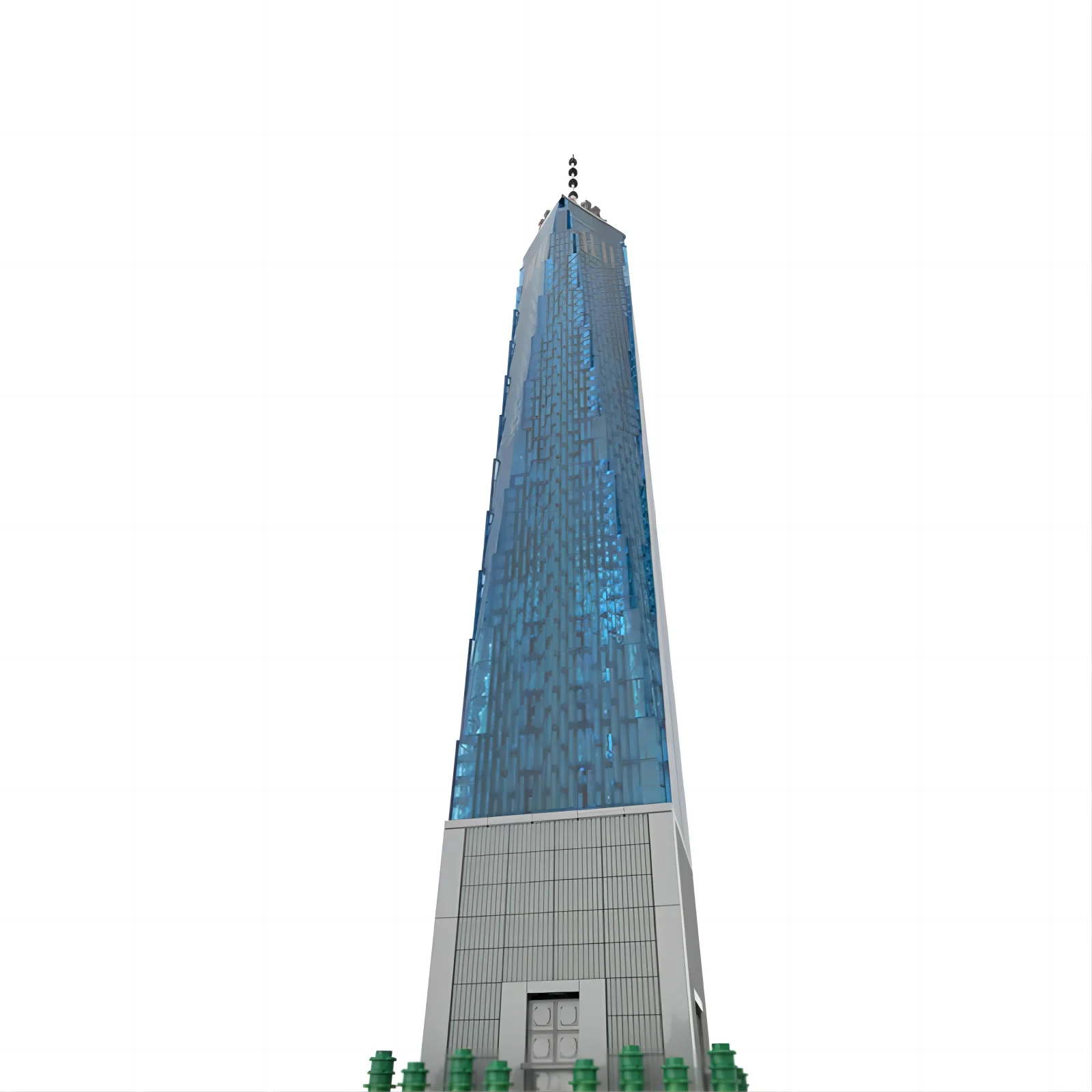 MOC-159549 World Trade Center Building 1:800 street view building small particle assembled building block toy model