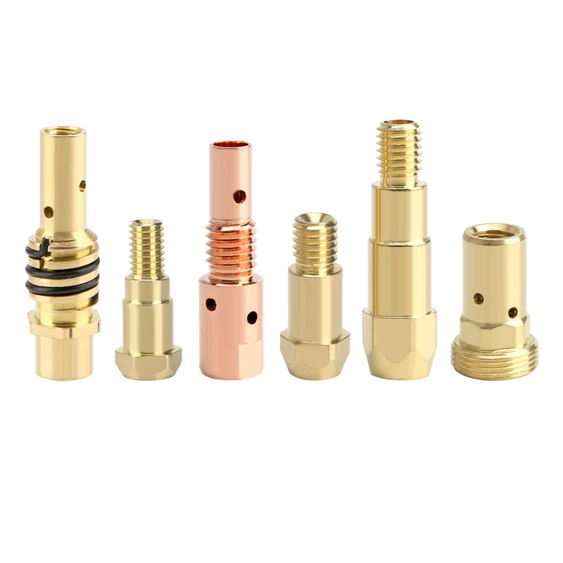 10 Pieces MB 15AK MIG MAG Welding Contact Tips Holder M6 M8 Welding Nozzle Connector Rod 24KD 36KD 40KD 501D Welding Torch Parts