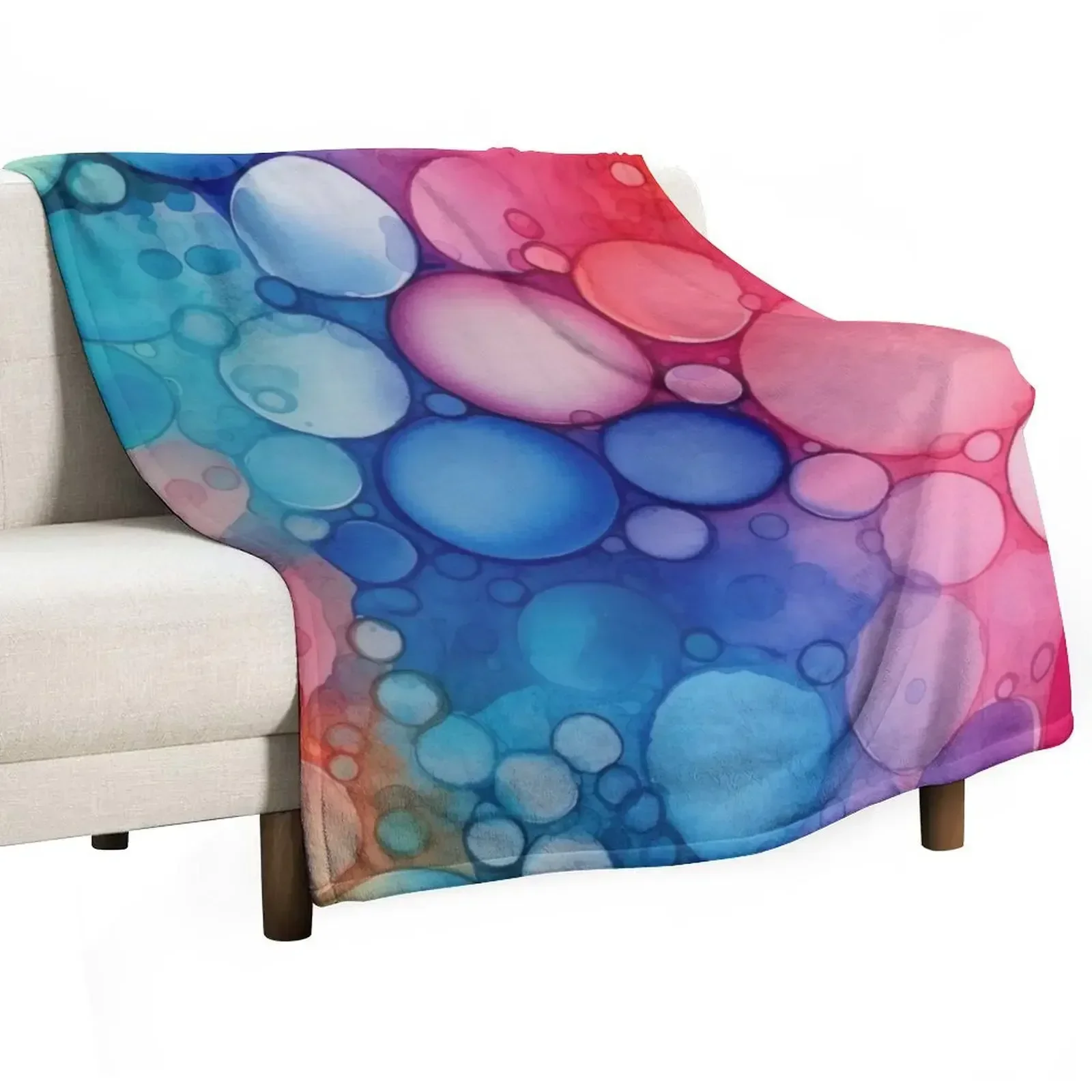 

Rainbow Bubbles Throw Blanket Luxury Brand Quilt Blankets