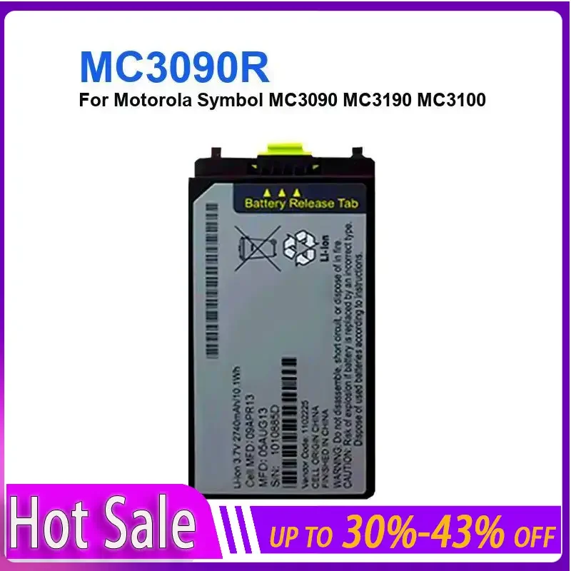 

Промышленный портативный терминал, аккумулятор 2740 мАч для Motorola Symbol MC3090 MC3190 MC3100 MC3090R, переносные батареи + трек НЕТ