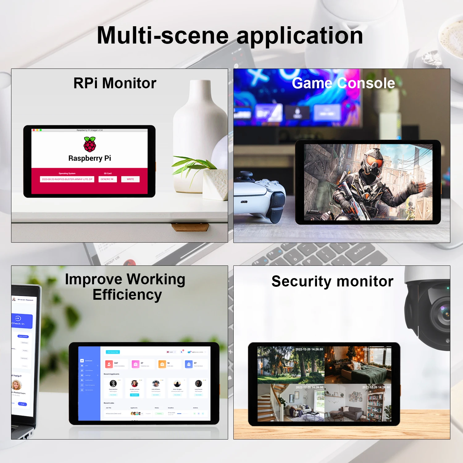Imagem -06 - Mini Monitor Portátil Ips Tela Sensível ao Toque Raspberry pi 4b 3b Zero 3b Mais 3a Plus Android Linux Win 5.5 Fhd 1920x1080