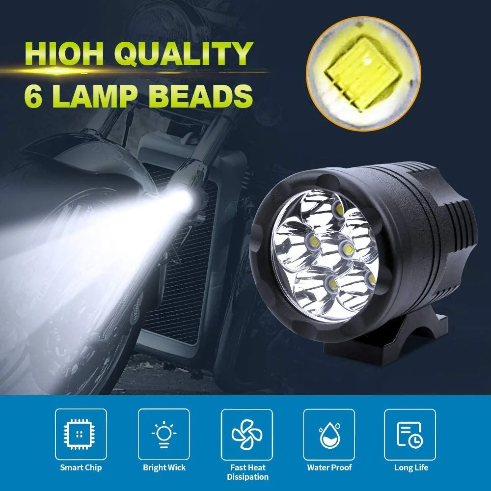 Auxiliary LED Headlight Fog Lamp 6000K  Front Light for Farah for BMW R1200GProjector Lens Lighthouse12v 24v 4x4 ATV SUV UTV