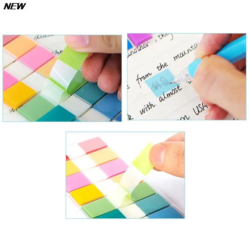 180sheets Fluorescence Label Memo Pad Index Mark Stickers Sticky Notes Bookmarks Memo Pad Notepad Stickers Stationery