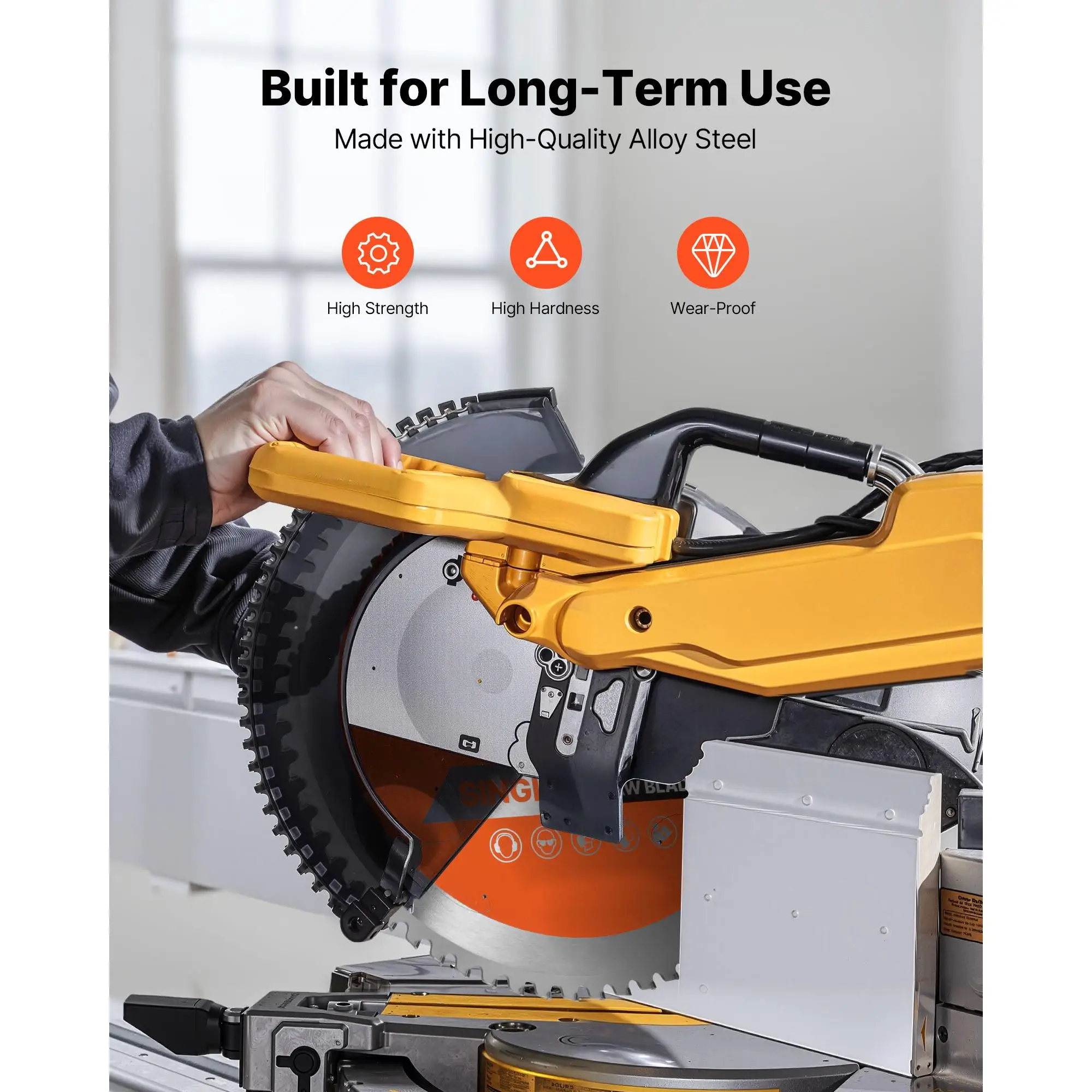 14 Inch for circular Saw Blade with 66 Sharp Alloy Teeth 1 Inch Arbor Fine Finish Metal for cutting Blade with Noise Reducing Heat Vents for Steel and Aluminum