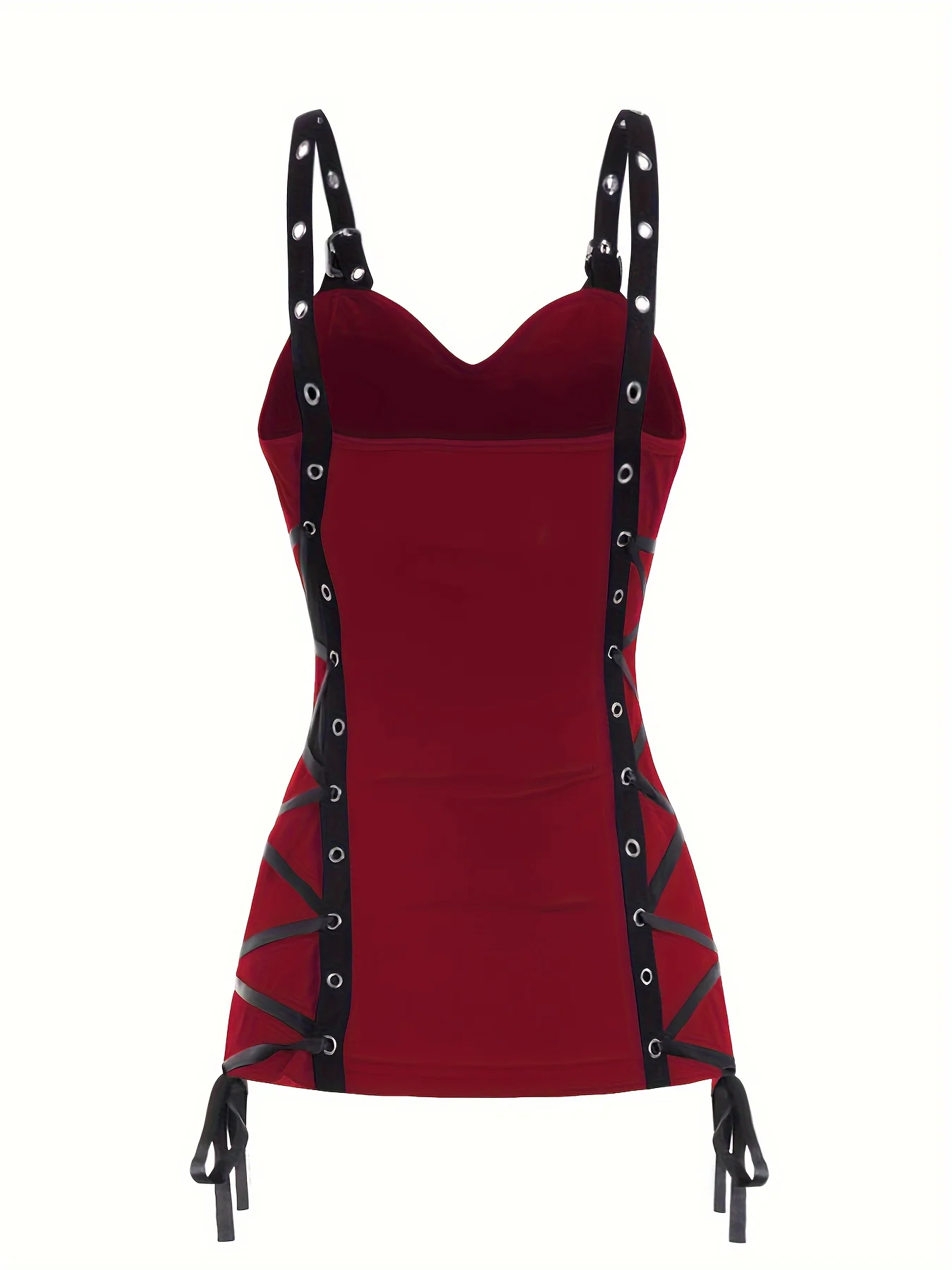 Europejska i amerykańska moda damska jednokolorowa kamizelka z sznurkiem i dekoltem w szpic