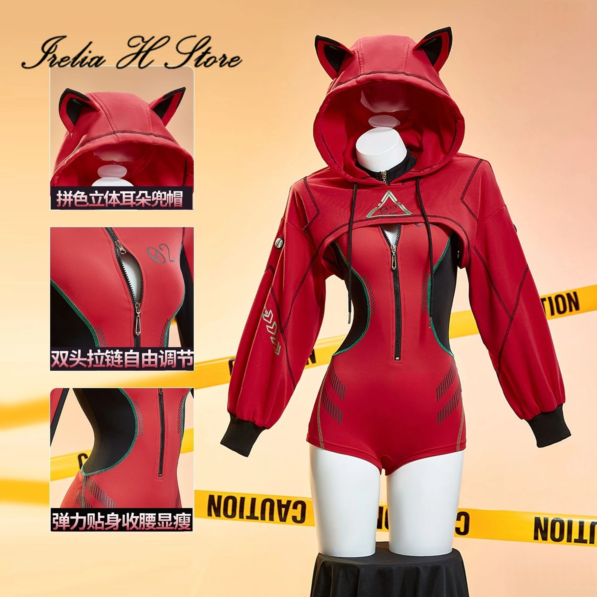 

Irelia H Store Anime Asuka Cosplay Asuka Cosplay Costume Sexy Tight Fitting Jumpsuit sportswear Halloween Costume Female