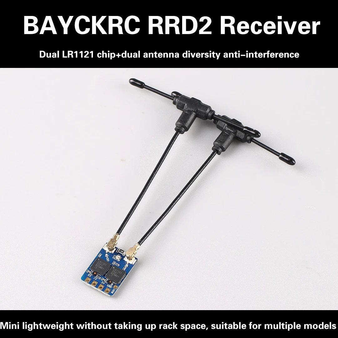 BAYCKRC ELRS Receiver Racing RRD2 Crossover 2.4G Gemini Dual Antenna Receiver