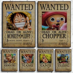 Póster de Anime de One Piece Sanji WANTED, decoración para sala de estar, pinturas decorativas para dormitorio de niños, regalos