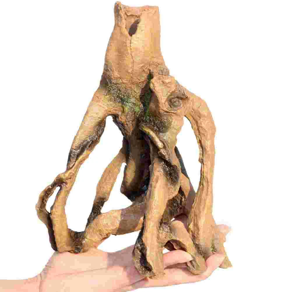 Aquarium Adornment Simulation Tree Trunk Decoration Underwater Stump Fish Bowl Tank