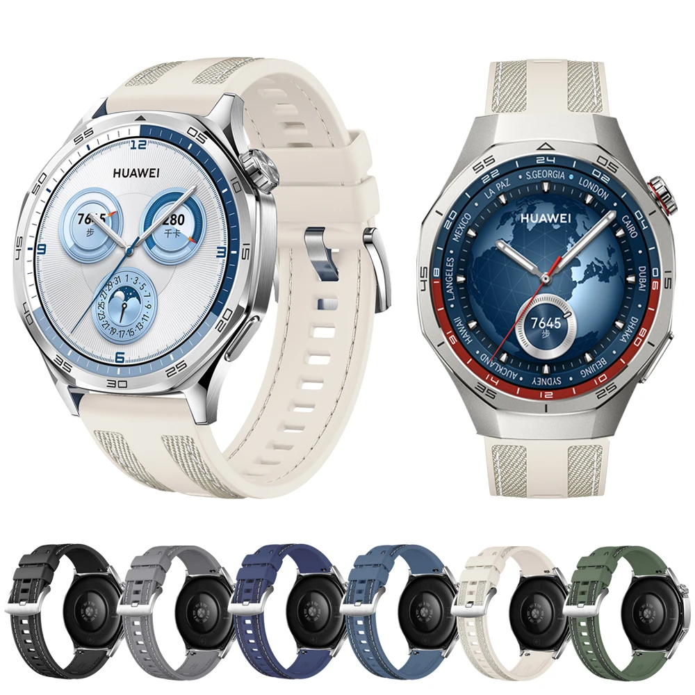 Bracelet Compatible with Huawei Watch GT5 46mm Original Replacement Nylon Weave Strap for Huawei GT5 GT5 Pro 22mm Rubber Strap