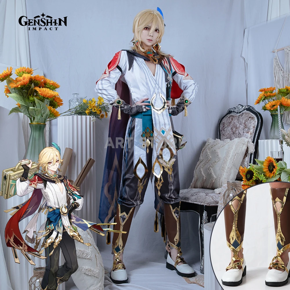 

Kaveh Cosplay Game Genshin Impact Kaveh Costumes Wig Shoes Full Set Kaveh Halloween Party Cosplay for Men Chaistmas Suits