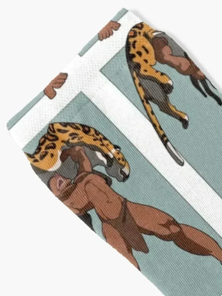 Tarzan and Leopard Socks kids sports stockings happy christmas gift Luxury Woman Socks Men's