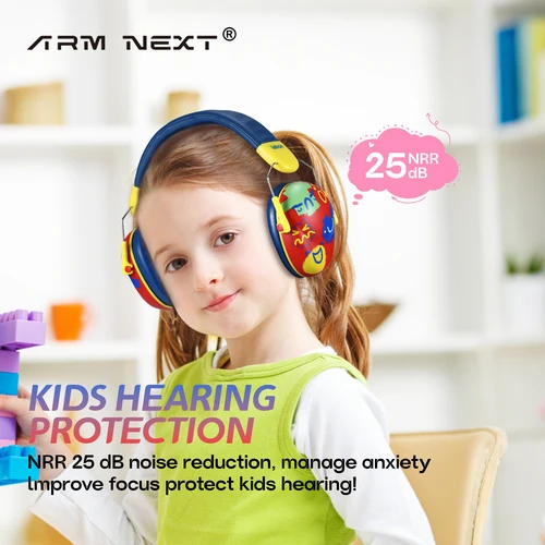 Imagen 2 del producto Orejeras extra suaves con cancelación de ruido para niños NRR 26dB, protección auditiva cómoda para todo el día para niños y niños pequeños sensibles