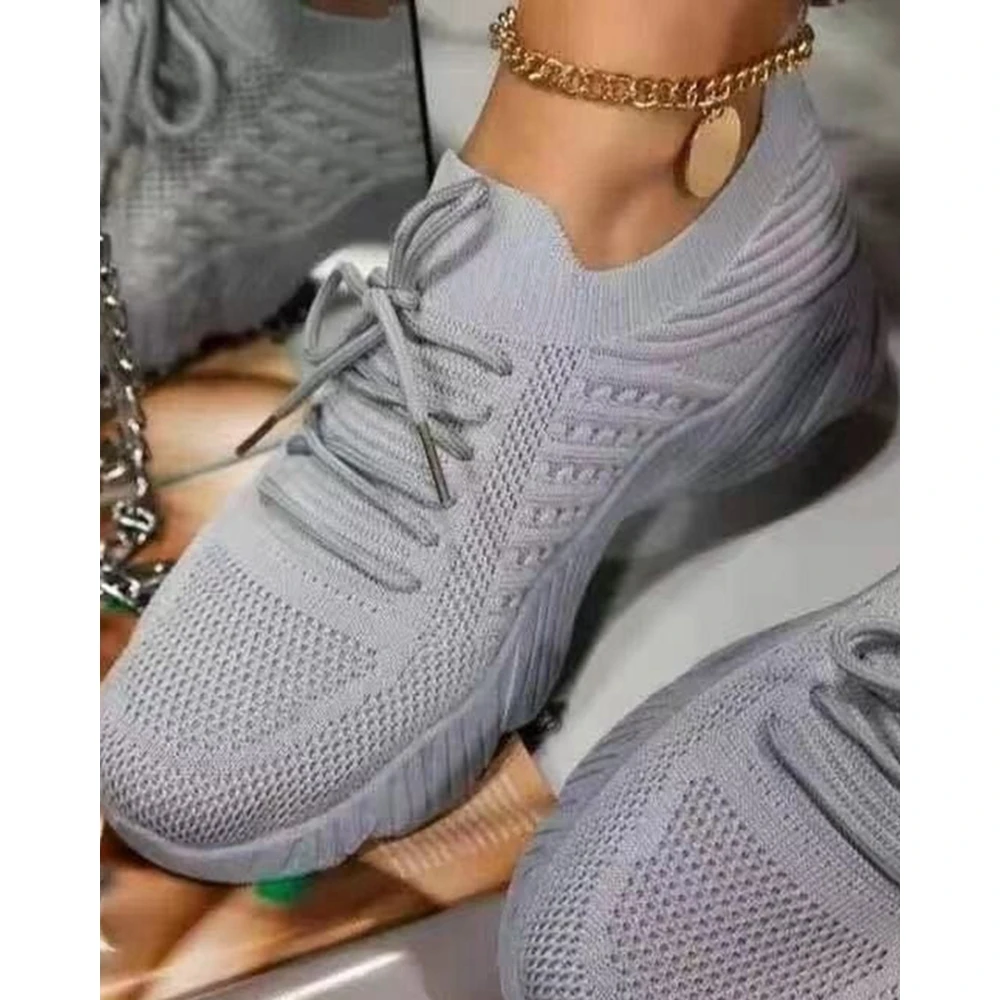 Women Spring Autumn Breathable Mesh Lace Up Soft Sneakers Femme Fashion Casual Round Toe Going Out Sports Cheep Running Shoes