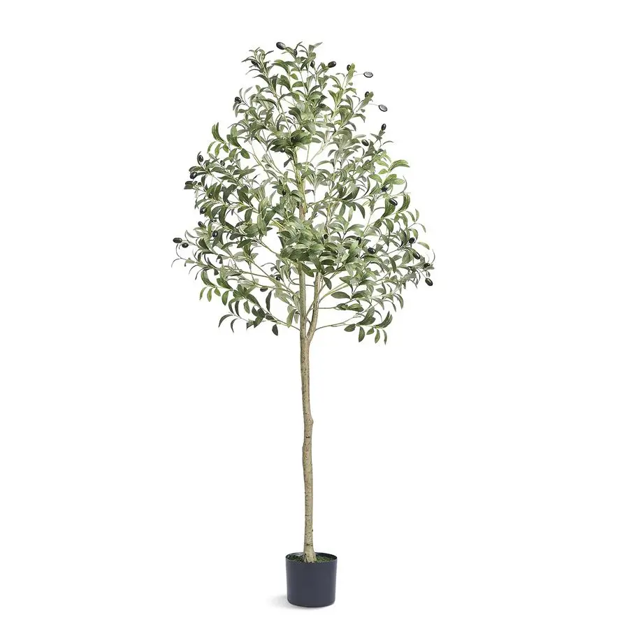 

Artificial Olive Tree, 5 FT Tall Faux Plant, Secure PE Material amp AntiTip Tilt Protection LowMaintenance Plant, Lifelike Green