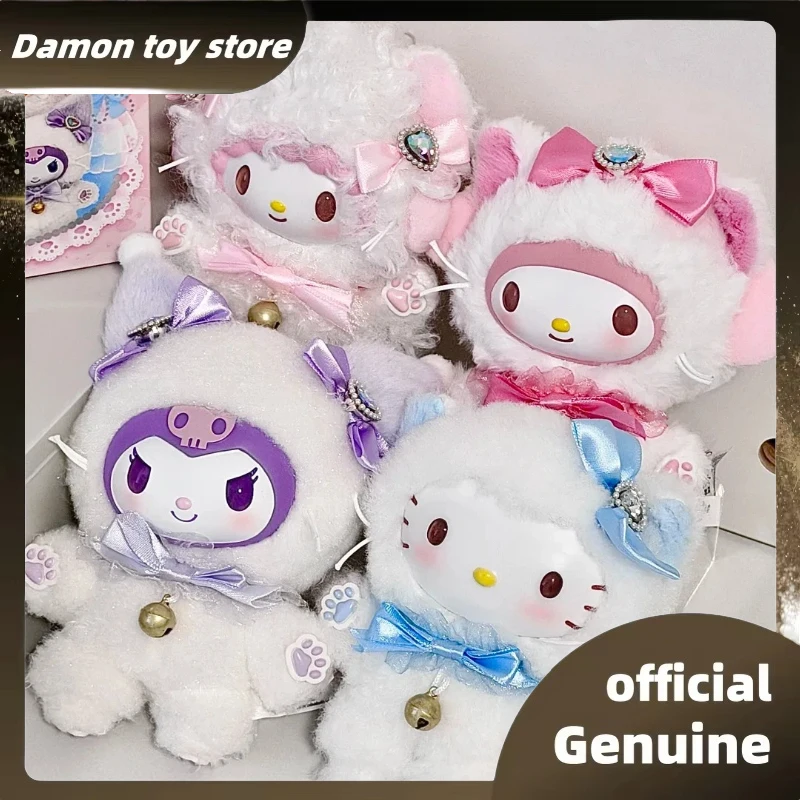 

Оригинальные персонажи Sanrio: серия Shining Meow, виниловые плюшевые фигурки в слепых коробках, Куроми, Май Мелоди, Хелло Китти, подвески для сумок, украшения для девочек