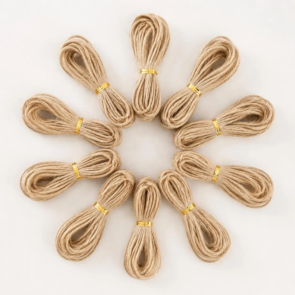 5 pièces de ficelle en chanvre S/L, cordon d'emballage rustique en jute, corde artisanale durable pour emballage de cadeaux d'anniversaire, emballage de cadeaux de fête XJM