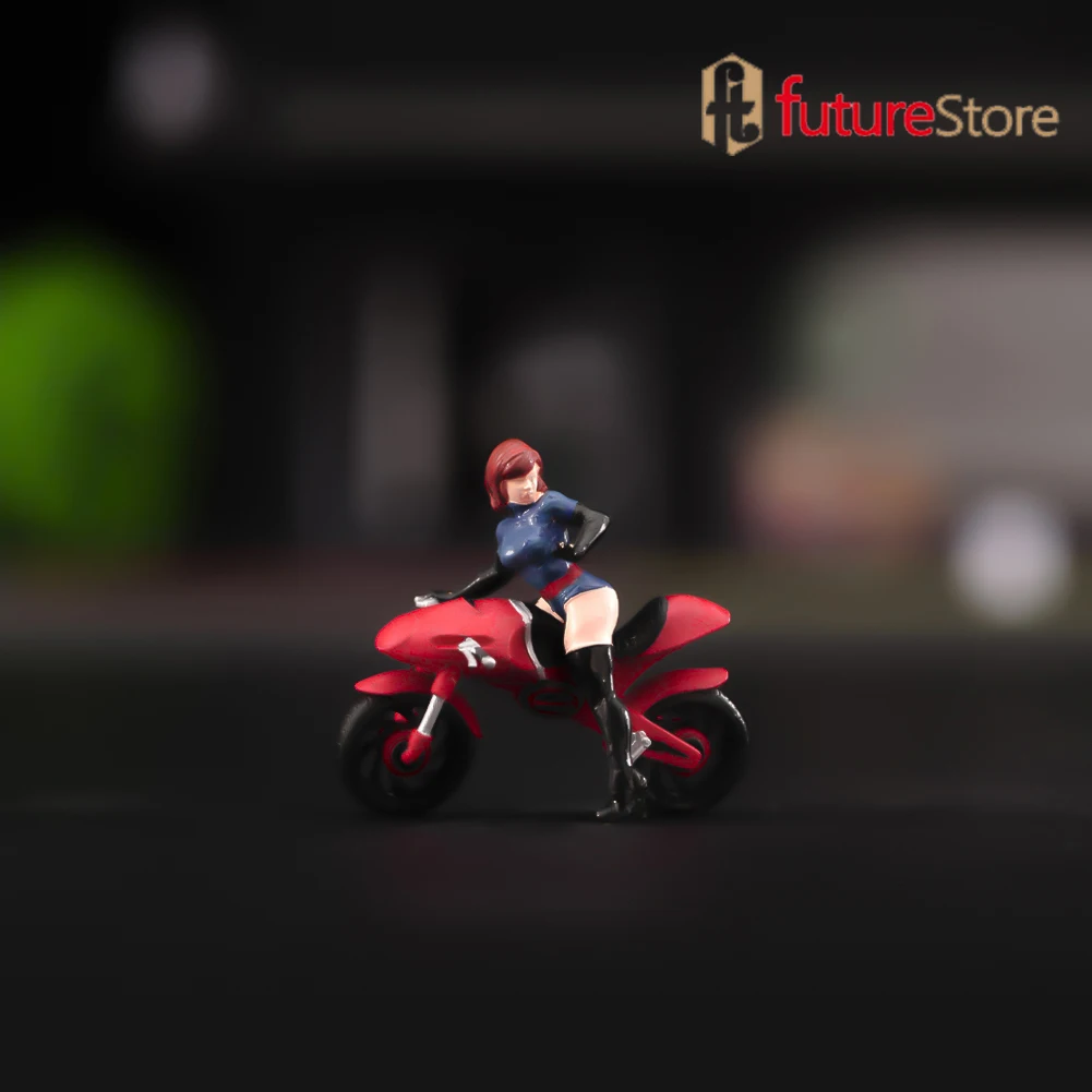 Painted Miniature 1/87 1/64 1/43 1/24 1/18 Pretty Beauty Girls Figure 3D Diorama Doll Creative Scene Props Resin Model Decor