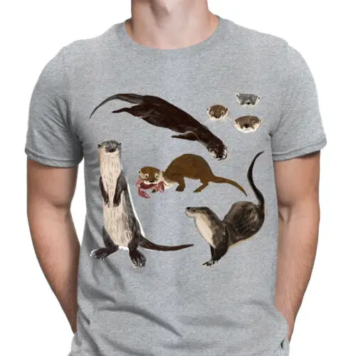 Otters of the World Animal Lovers Gift Novelty Mens T-Shirts Tee Top #NED