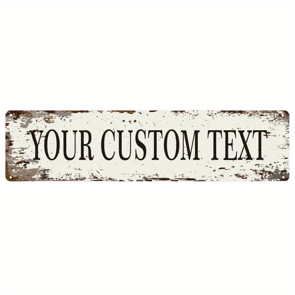 Personalized Retro Metal Sign, Custom Street Shop Business Plaque, Outdoor Wall Decor For Office Decoration Only