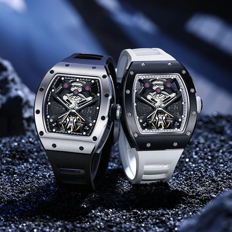 Irregular Silicone Barrel Shaped Business Men's Watch Luminous Waterproof Men's Watch