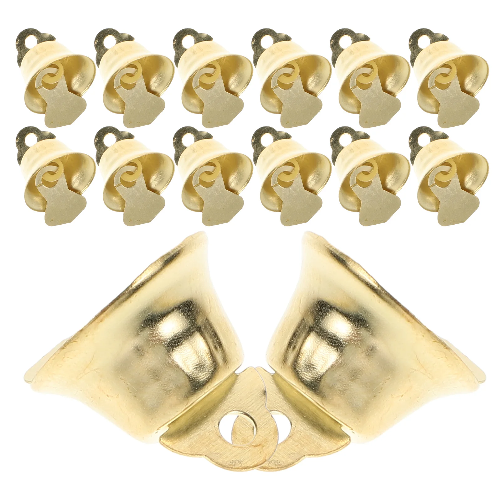 

120Pcs Christmas Bell Hanging Pendant Mini Bell Ornament Christmas Tree Decor DIY Wind Chime Accessories Golden Xmas Gift