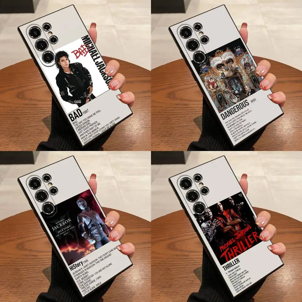 

M-Michael J-Jackson Thriller Dangerous Phone Case For Samsung S25,S24,S21,S22,S23,S30,Ultra,S20,Plus,Fe,Lite,5G Black Cover