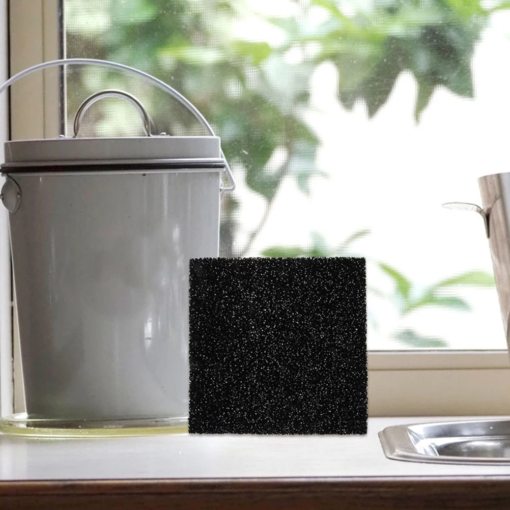 

4Pcs Square Charcoal Filters Kitchen Compost Bin Replacement Pads Odor Remover Trash Can Filter Filter Replacement Pad
