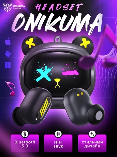 Imagen 1 del producto ONIKUMA T20 auriculares para juegos 2025New auriculares inalámbricos giratorios con diseño abatible estéreo HiFi auriculares intrauditivos con Control táctil con micrófono