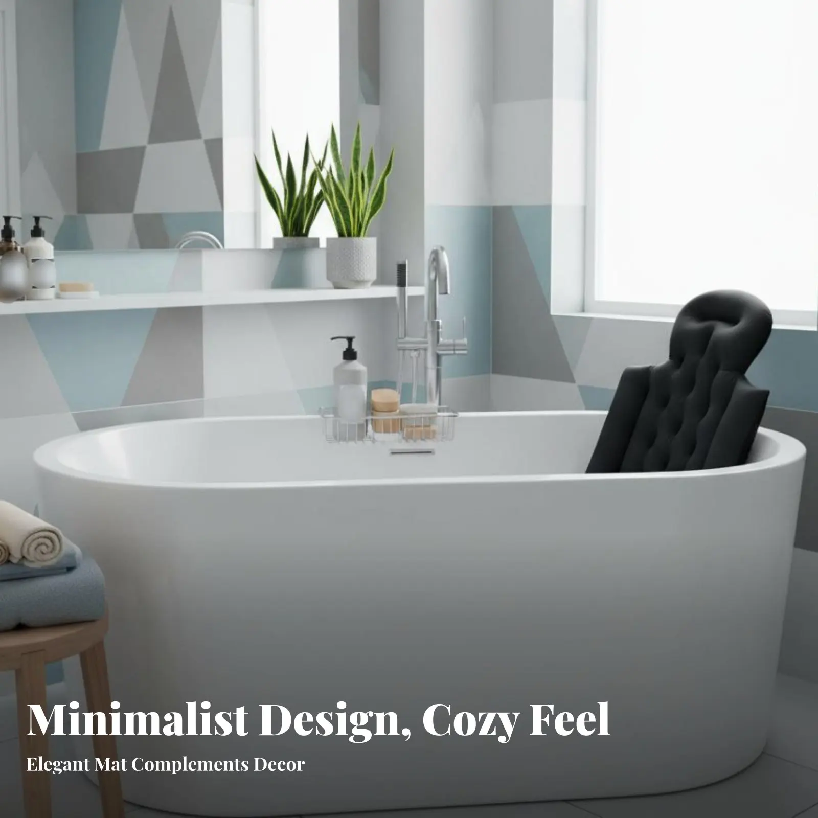 

Suction Holder Bathtub Mat Non-Slip Bathtub Backrest Support Spa Bath Pad Quick-Drying Bathroom Accessory Foldable for Adults