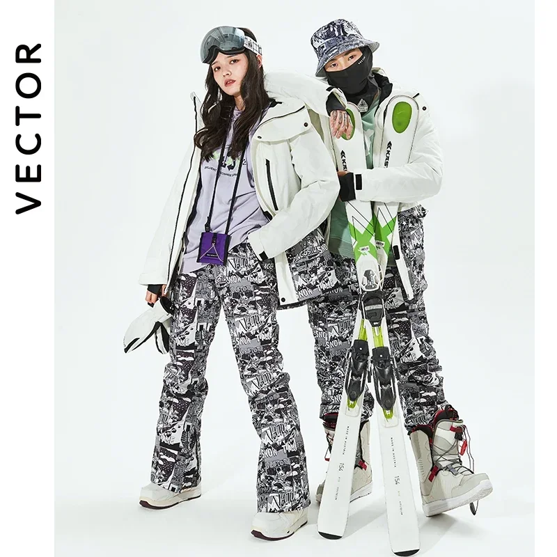 

VECTOR Men Women Ski Suit Jacket Skis Pants Winter Warm Windproof Waterproof Outdoor Sports Snowboard Coat Trousers