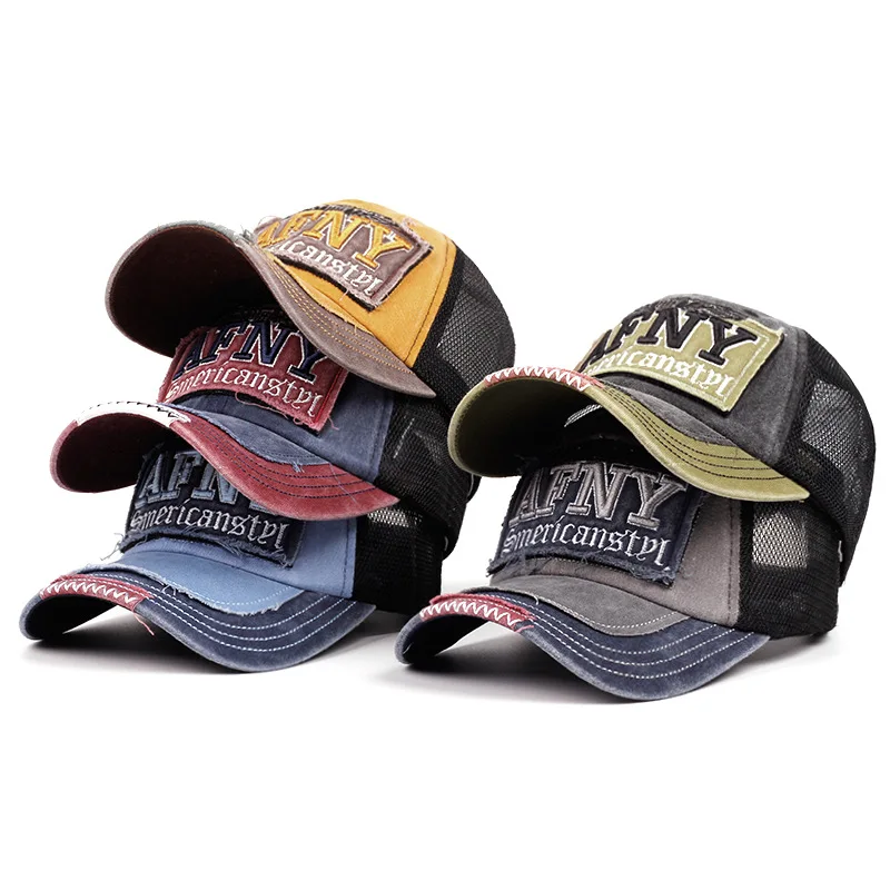 

New Outdoor AFNY Embroidered Cotton Baseball Cap Outdoor Sports Peaked Cap Men's Fishing Net Cap