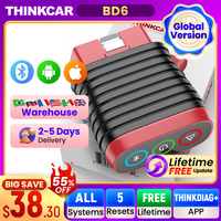 THINKCAR BD6 Bluetooth Scanner Car Diagnostic Tool OBD2 Scanner Full System Diagnose 5 Reset OIL IMMO Auto Diagnosis Code Reader