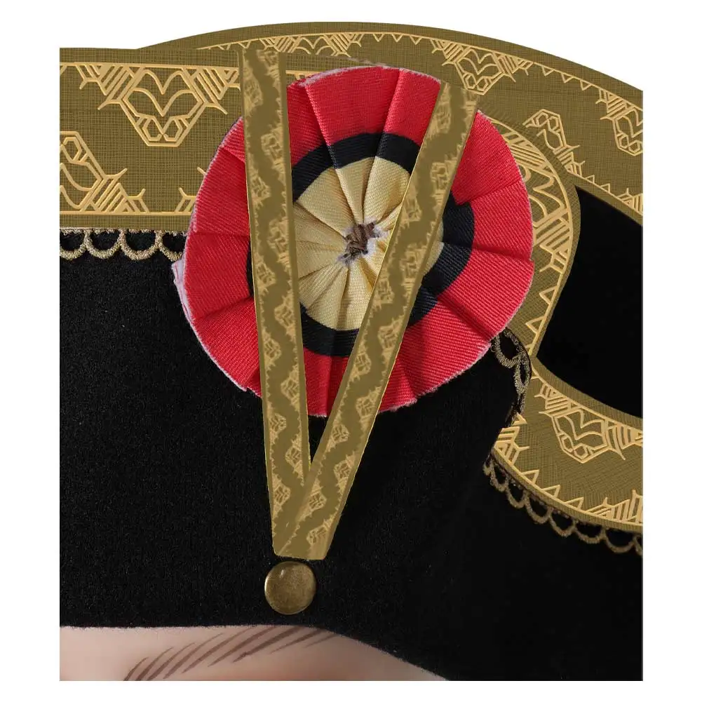 Fantasia napoleão bicorn chapéu para homens almirante francês capitães boné filme tv palco cosplay acessórios de fantasia homem fantasia prop