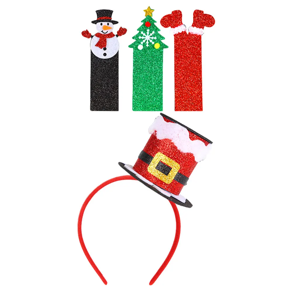 

Christmas Hat Headb Mini Top Holiday Headb Dimensional Plastic Adults Baby Christmas Top Hat New Year Party Accessories