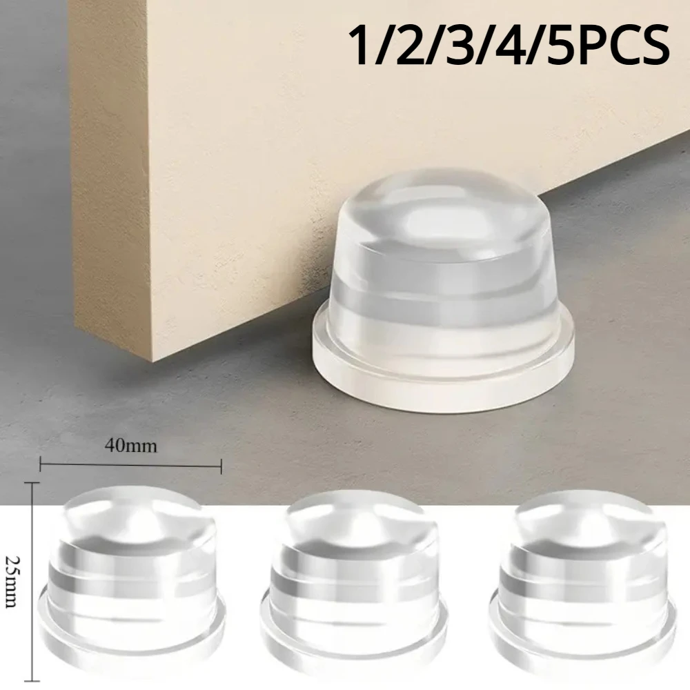

1-5 шт. силиконовые цилиндрические ограничители для дверей, противоударные накладки, наклейки-глушители для дверных ручек, противоскользящие клинья для входных дверей дома
