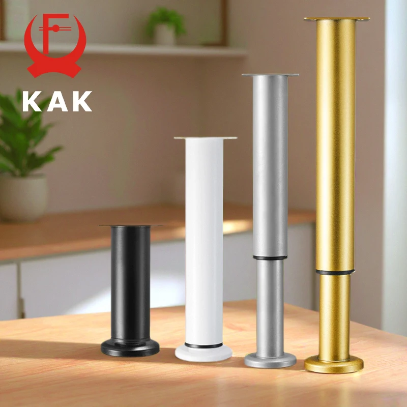 KAK 2pcs adjustable support legs, furniture leg, extendable table support columns, used for furniture tables cabinets bed frame