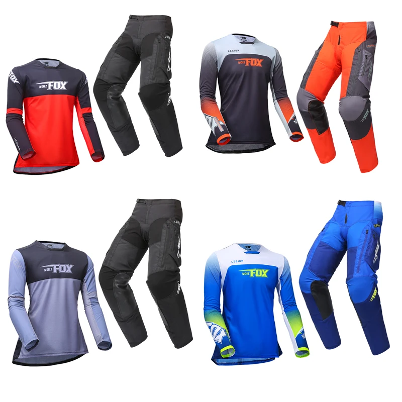 

2024 Motocross Gear Set Jersey Pants Combo MX ATV Racing Set Off Road Jersey Set With Pocket Dirt Bike Racing Clothing 6colors