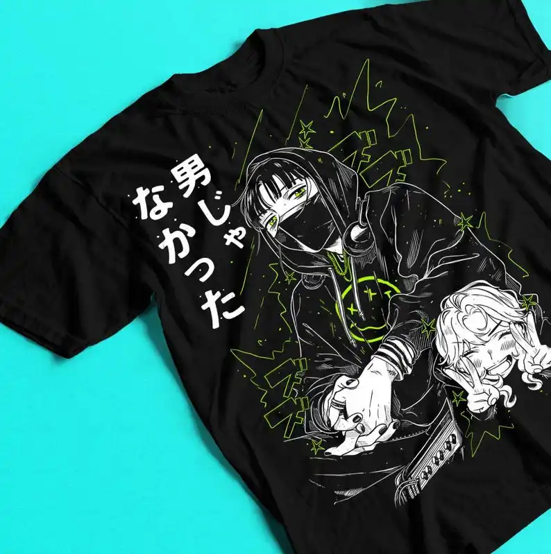 

Unisex Horror Manga Creepy Girl T-Shirt, Dark Anime Gothic T-Shirt, Manga Gothic T-Shirt InactiveNAM
