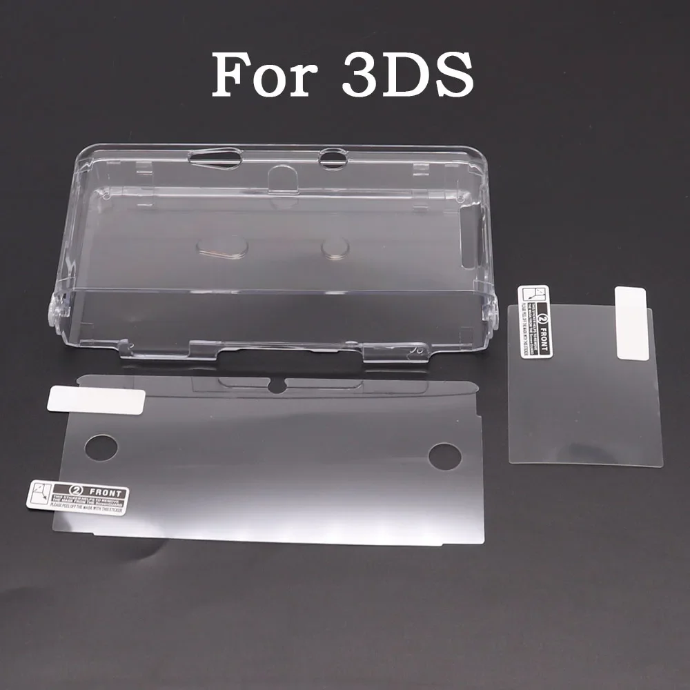 Plástico transparente cristal escudo capa de pele para novo 2ds 3ds xl ll ndsl para dsi ndsi xl ll película protetora de tela