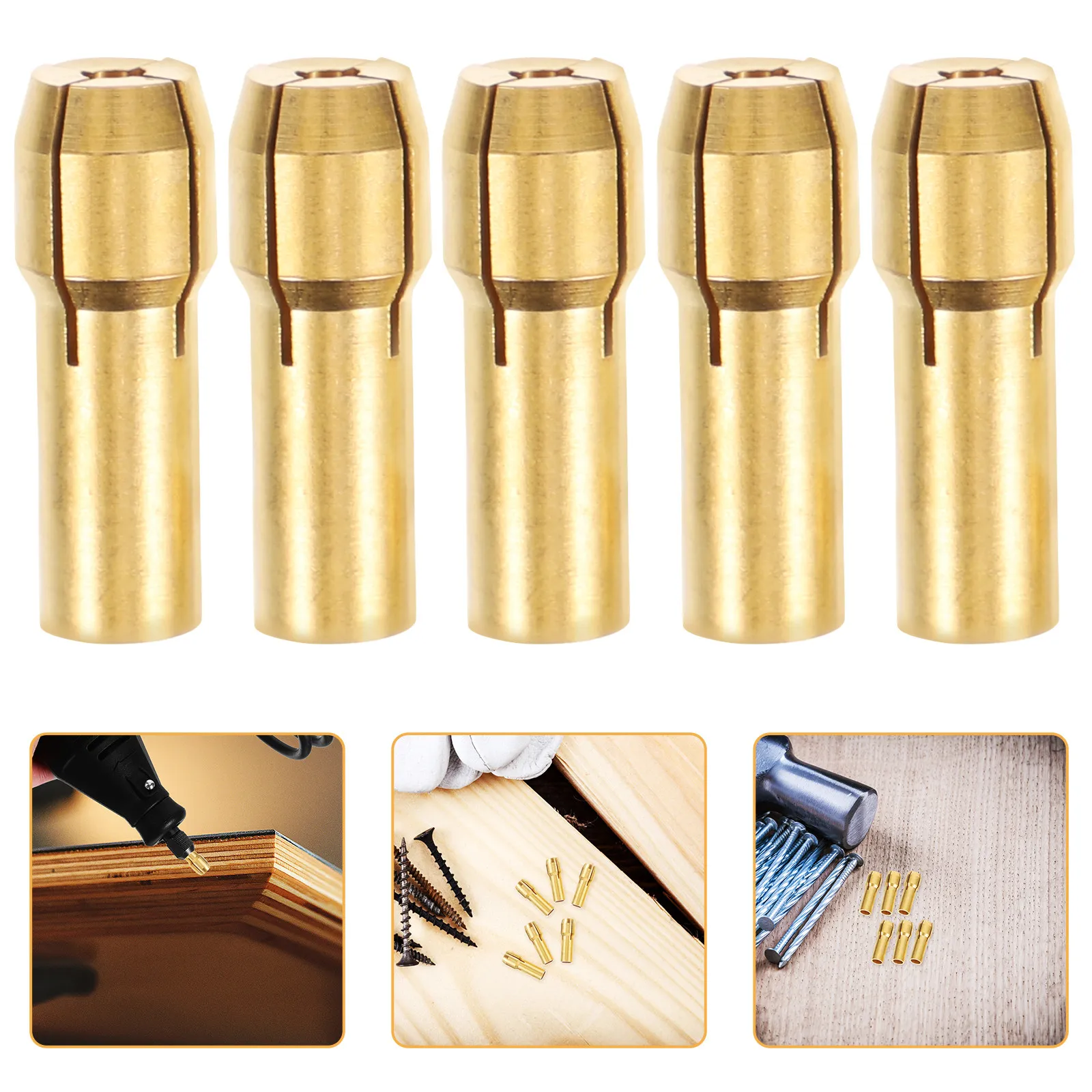 

10Pcs Copper Die Collet Rotary Tool Clamping Adapter Quick Release Replacement Grinding Machine Clamping Collet for Electric