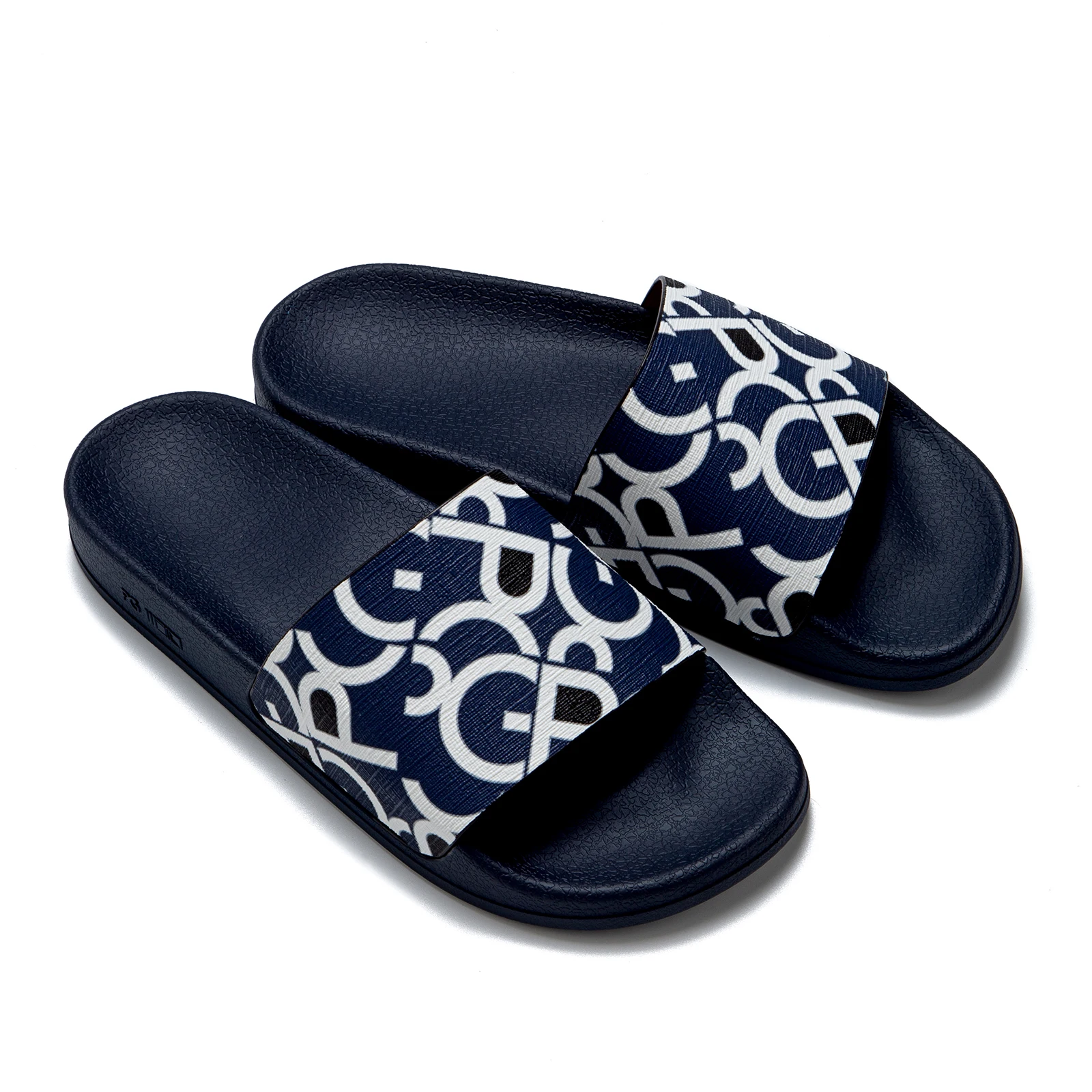 PG New Fashionable Classic Simplicity Women's Slippers PVC Material Letter Printing Outdoor Casual Flat Bottom Slippers