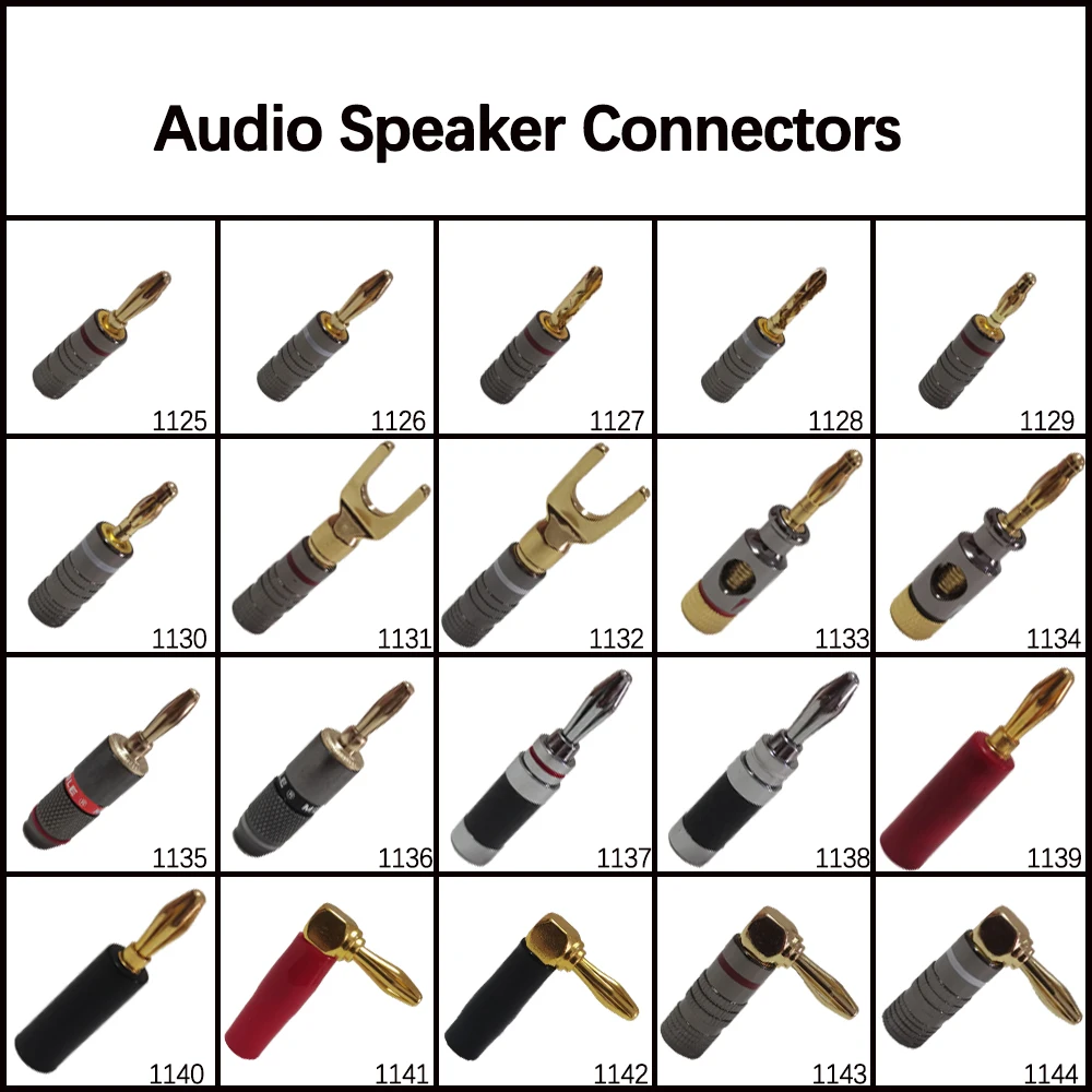 1 Stück Lautsprecher-Bananenstecker, vergoldet, 4 mm, für Audio-Video-Lautsprecheranschluss – Detail 1