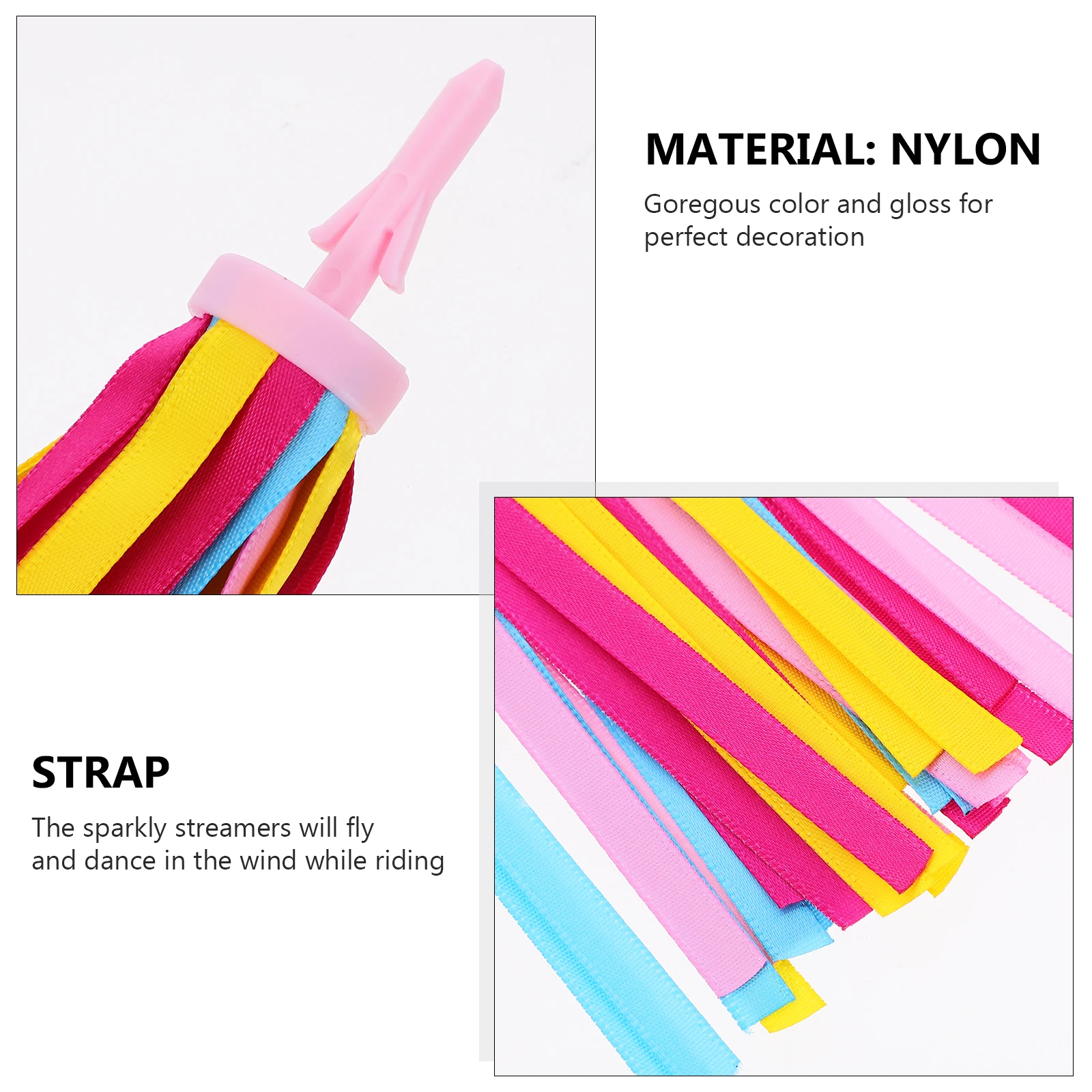

Children Bicycle Streamers Gorgeous Color Decorative Handlebar Accessories for Kids Bikes Tricycles Scooters Premium Material