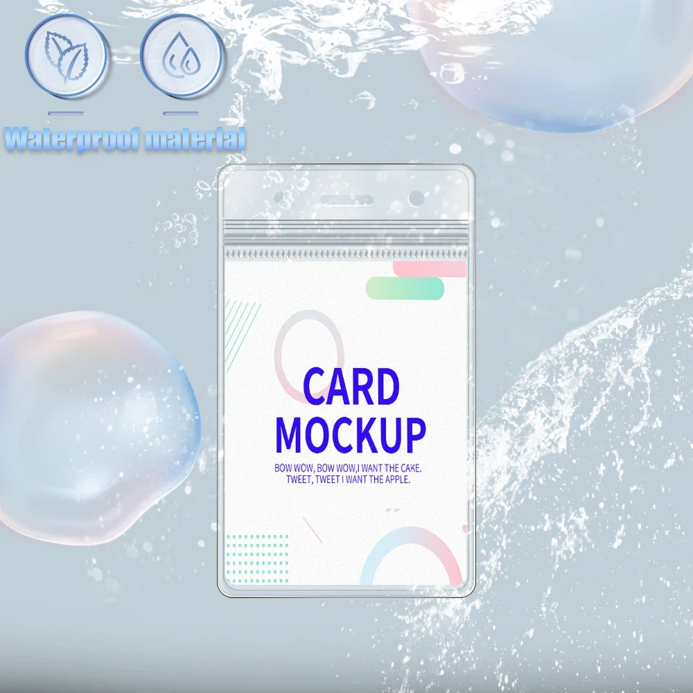 Transparent Waterproof PVC Card Holder Clip Protective Sleeve For Bank Credit Card ID Cards Slim Clear Protector Storage Cover