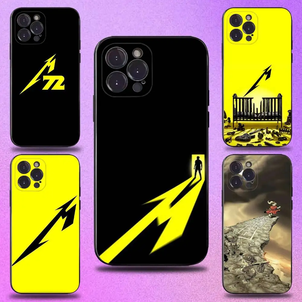 

72 S-seasons M-metallica Phone Case For iPhone 16,15,14,13,12,11 Plus,Pro Max,XS,X,XR,SE,Mini,8,7,Soft Silicone Black Cover